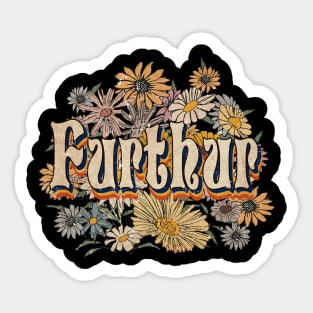 Personalized Furthur Name Birthday 70s 80s 90s Styles Sticker